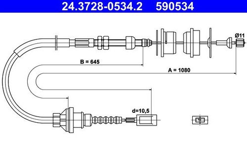 Genuine ate clutch cable - genuine,