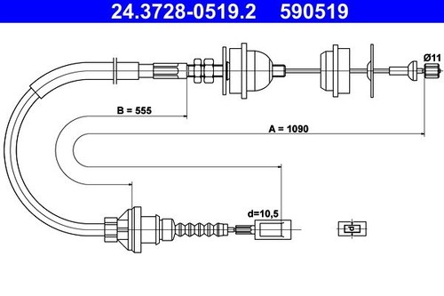 Clutch cable for peugeot - clutch,