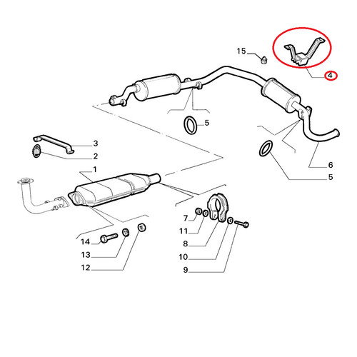 Original exhaust pipe - original, support